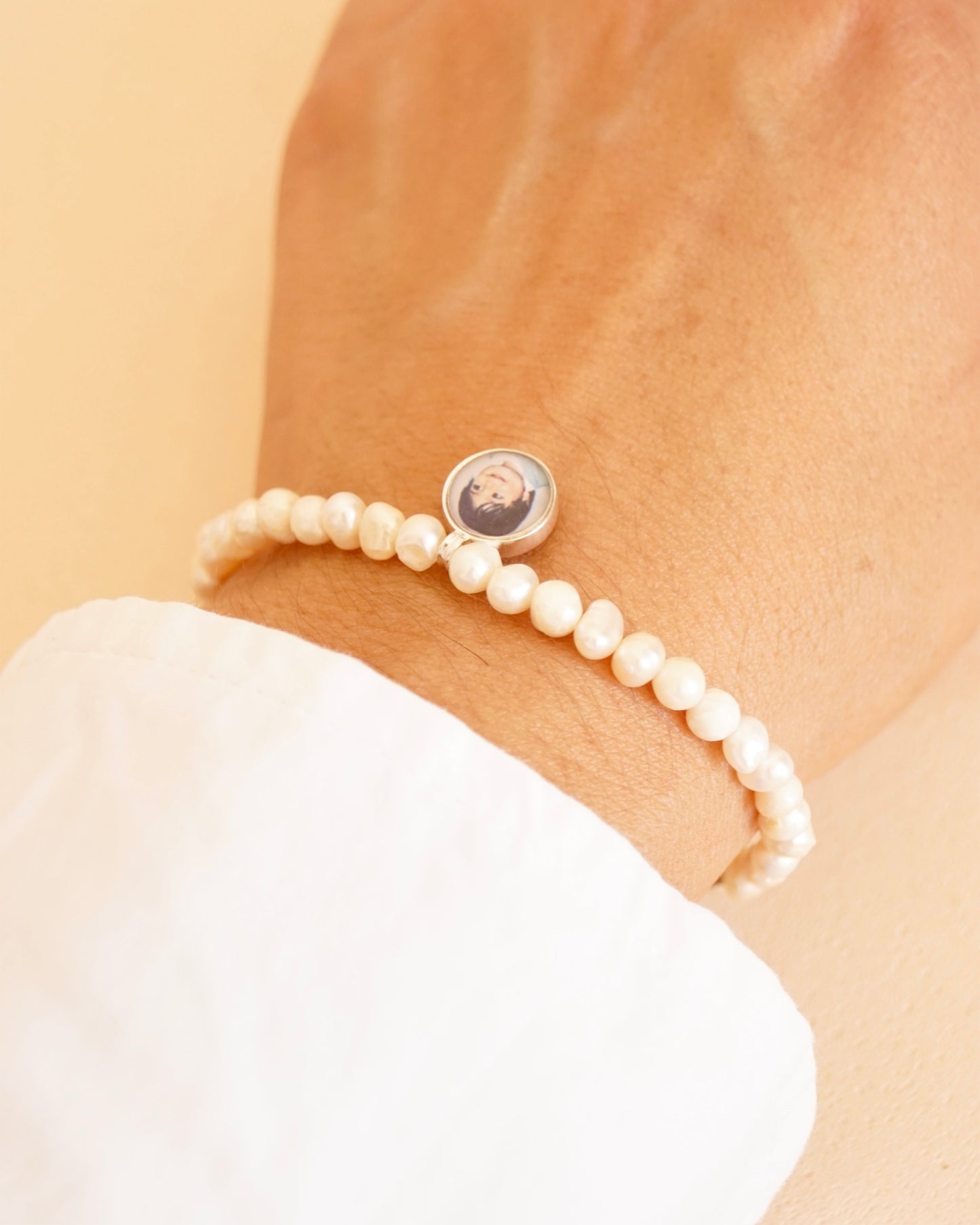 Pulsera perlas mini doble fotografía