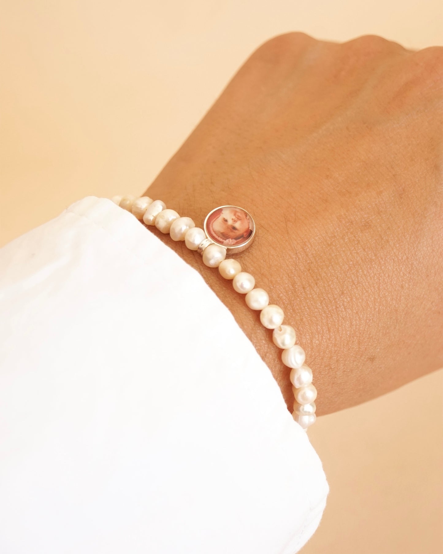Pulsera perlas mini doble fotografía